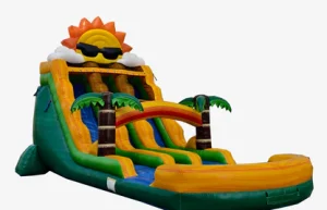18ft Dual Tropical Sun Waterslide