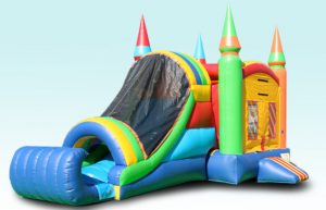 Inflatable Rainbow Castle Combo